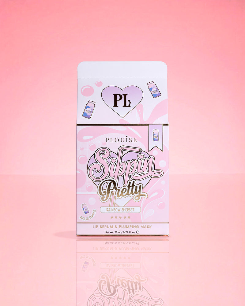 P.Louise Sippin Ser și tratament pentru buze Pretty Peptide Duo Rainbow Sherbet Ambalaj