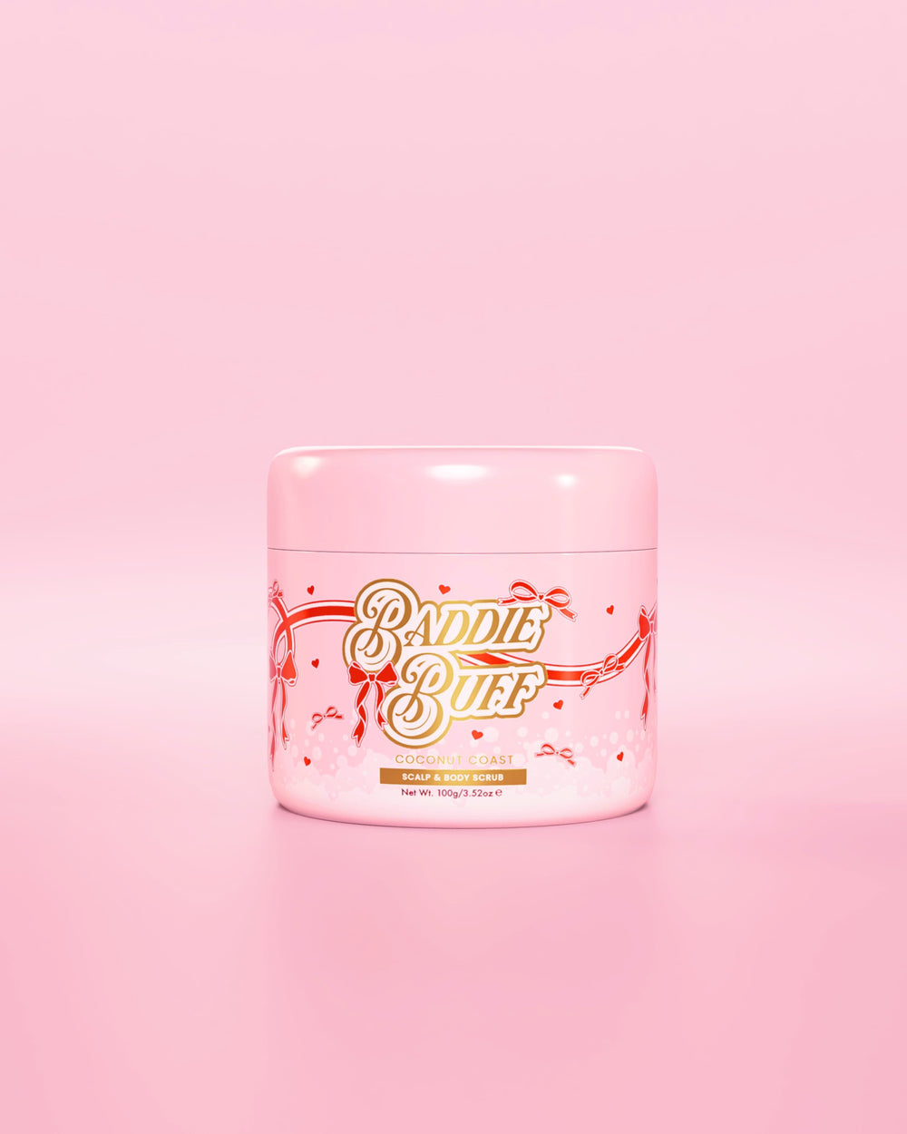 O cadă roz P.Louise sau Baddie Buff Scalp and Body Sugar Scrub în Coconut Coast