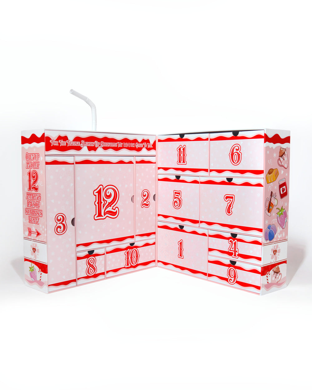 (NUMAI CUTIE) Calendar de Advent pentru îngrijirea pielii cu 12 sănii de Crăciun