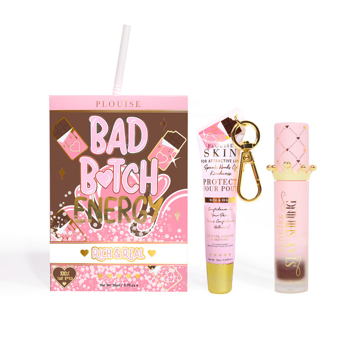 Bad Bitch Energy Balsam de buze și ulei de buze Duo