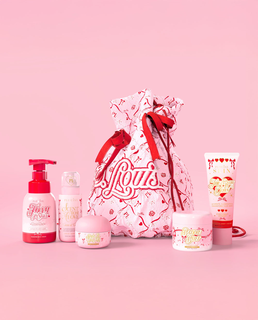 Geantă de îngrijire corporală Satin Glow Bow