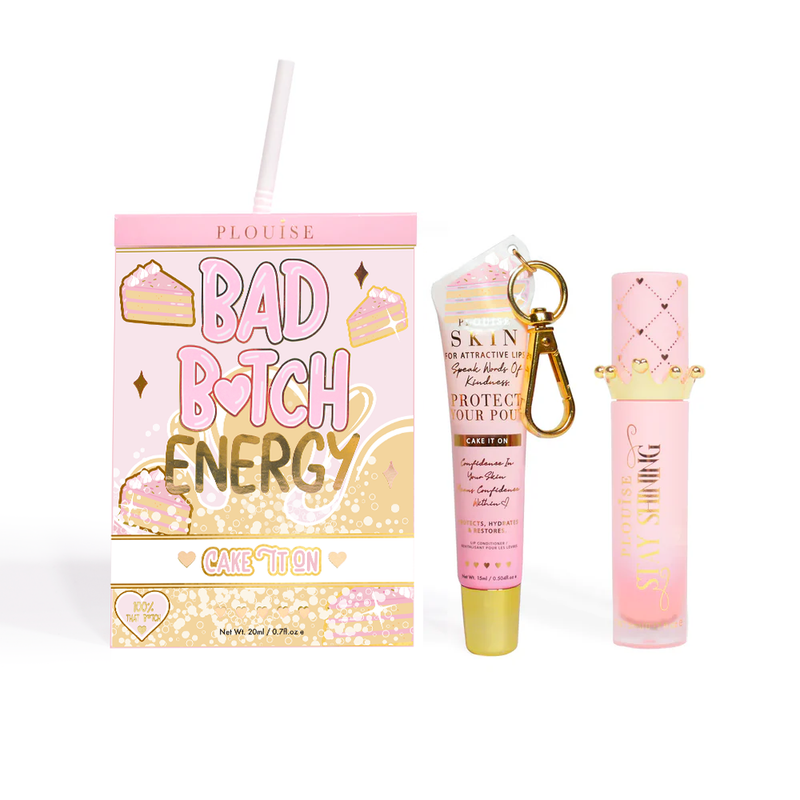 Balsam de buze Bad Bitch Energy și ulei de buze Duo - Căpșuni