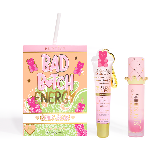Balsam de buze Bad Bitch Energy și ulei de buze Duo - Căpșuni
