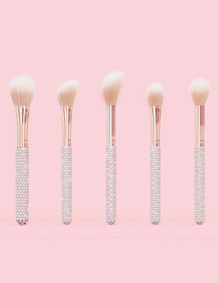 Crystal 20-Piece Eye & Face Makeup Brush Set