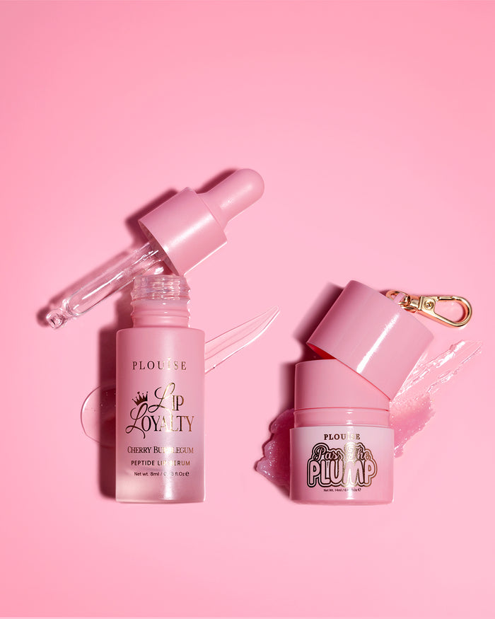 P.Louise Sippin Pretty Lip Duo cu un balsam de buze și un ser de buze peptidic