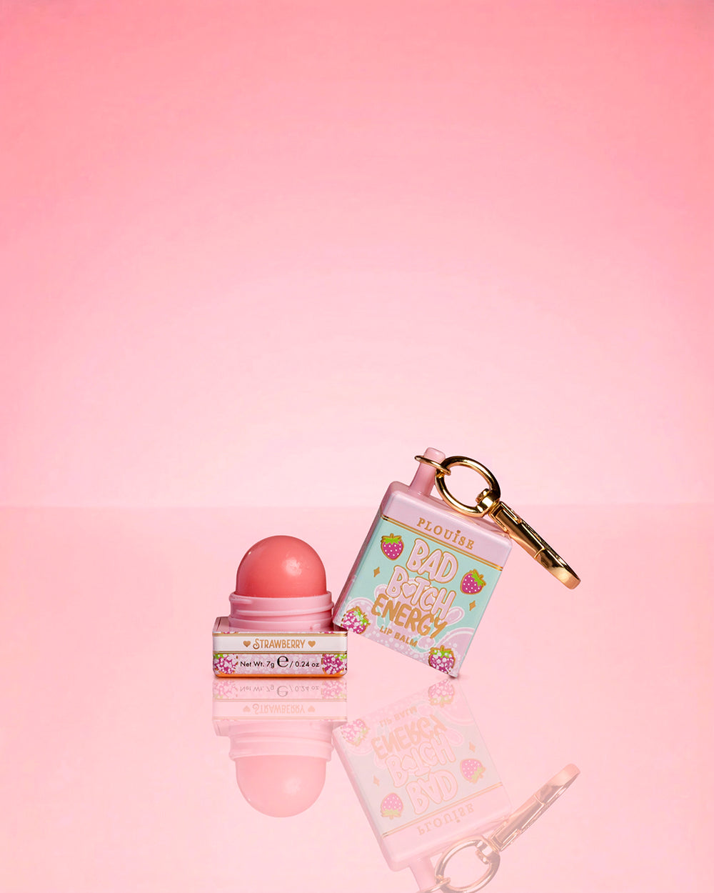 P.Louise Strawberry Keychain Balsam de buze