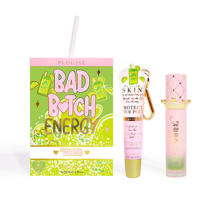 Bad Bitch Energy Balsam de buze și ulei de buze Duo