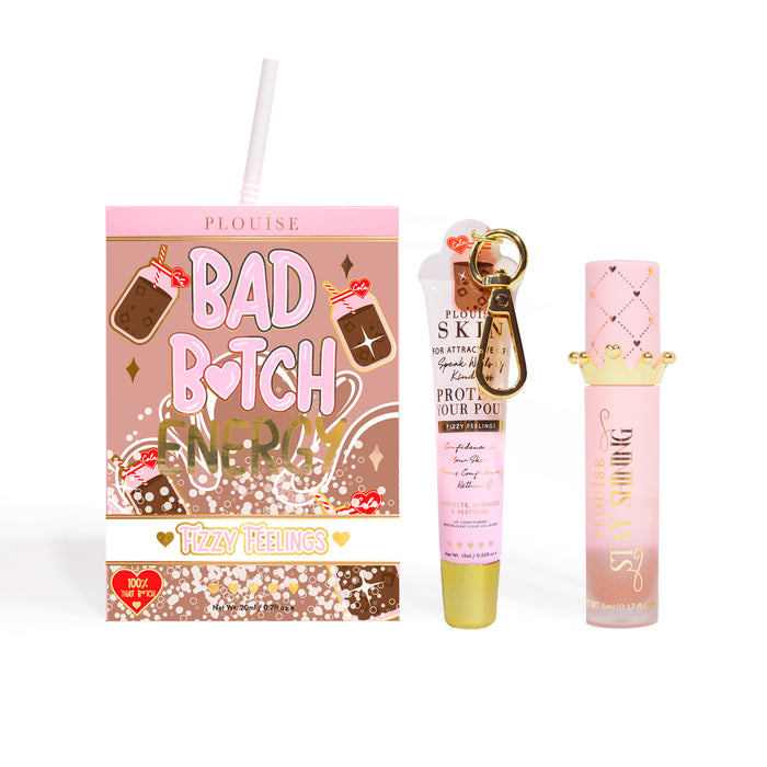 Bad Bitch Energy Balsam de buze și ulei de buze Duo