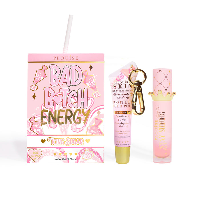 Bad Bitch Energy Balsam de buze și ulei de buze Duo