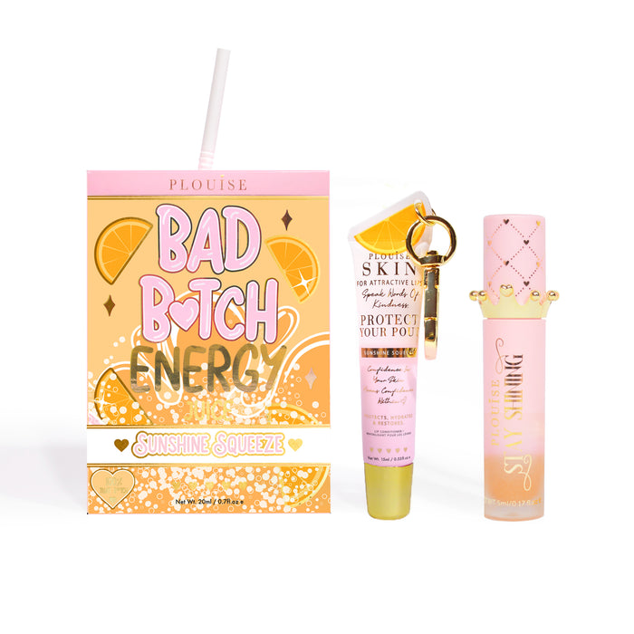 Bad Bitch Energy Balsam de buze și ulei de buze Duo